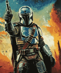 Mandalorian Star Wars Saga Diamond Painting