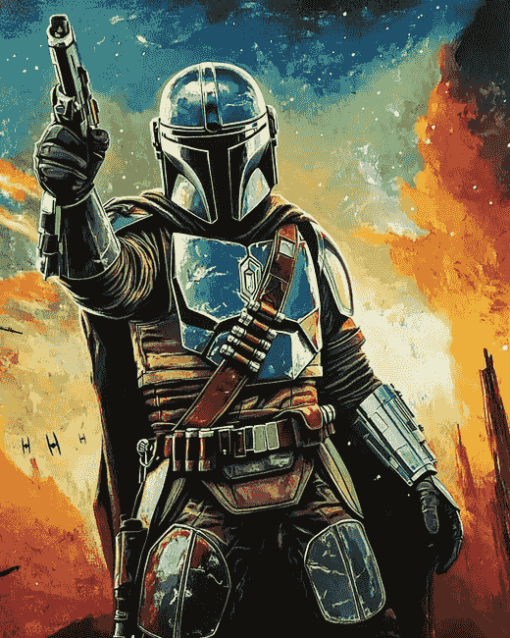 Mandalorian Star Wars Saga Diamond Painting