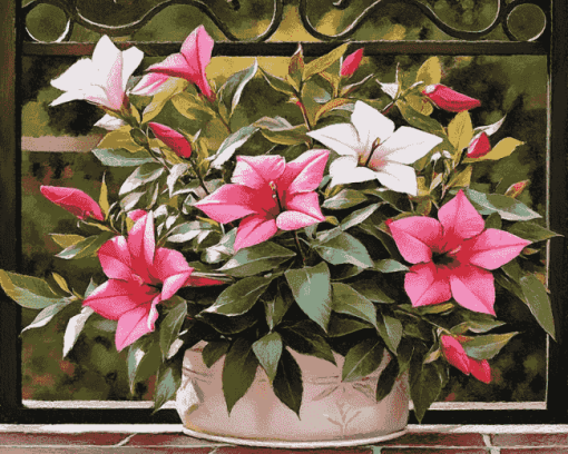 Mandevilla Blossoms Diamond Painting