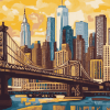 Manhattan Bridge Cityscape Diamond Painting