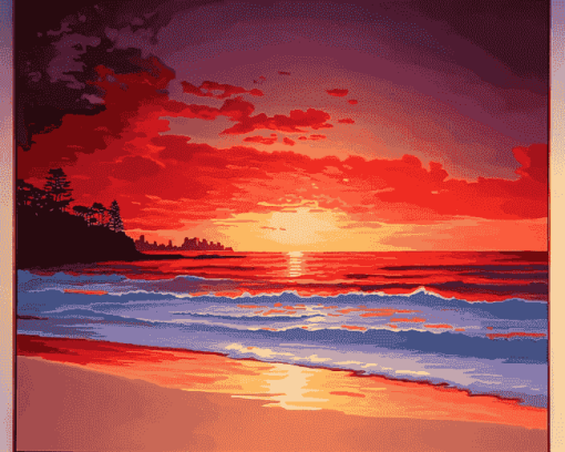 Manly Sunrise Diamond Painting