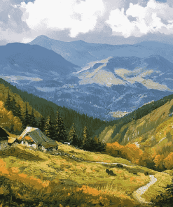 Maramures Mountain Scenery Diamond Painting