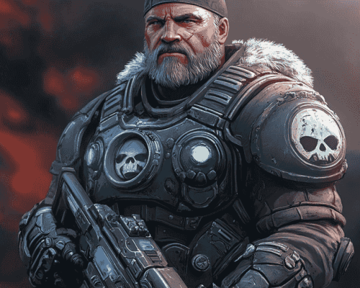 Marcus Fenix Gears Of War Diamond Painting