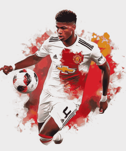 Marcus Rashford Famous Football Diamond Painting