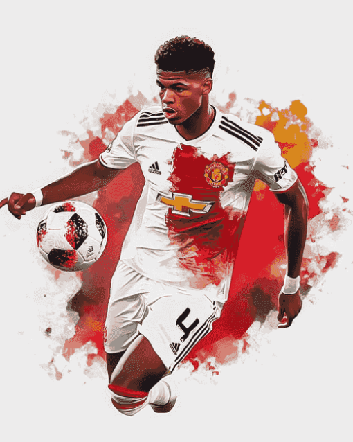 Marcus Rashford Famous Football Diamond Painting