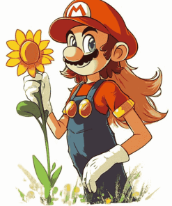 Mario and Daisy Cartoon Diamond Painting