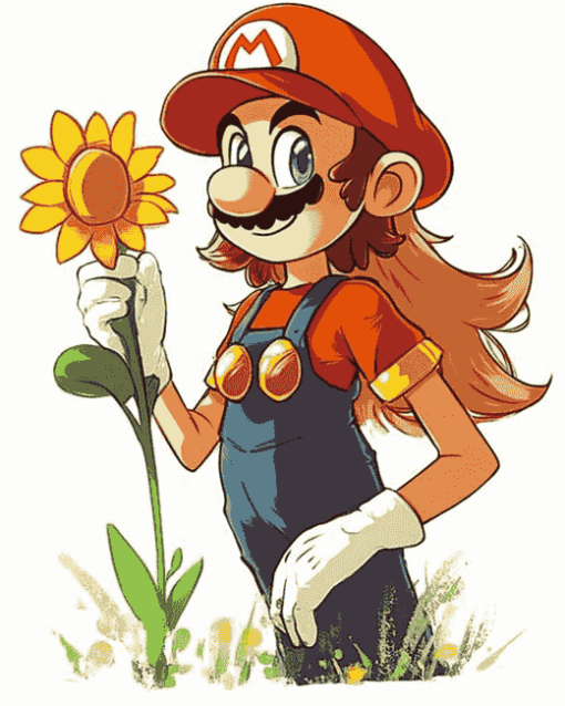 Mario and Daisy Cartoon Diamond Painting