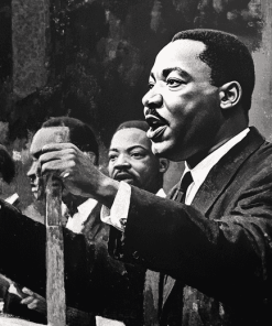 Martin Luther King Jr Black White Diamond Painting