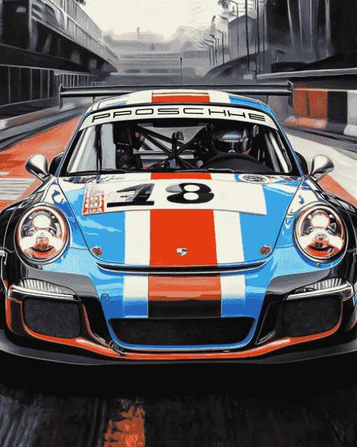 Martini Style Porsche 911 Diamond Painting