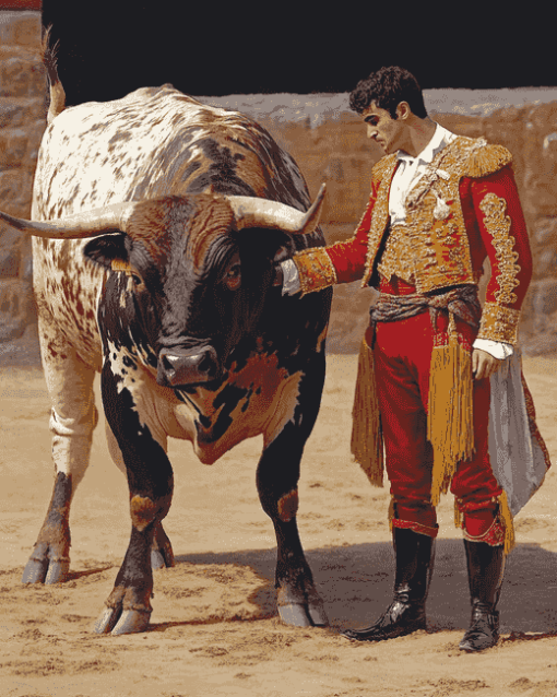 Matador Bullfight Enthralling Scene Diamond Painting