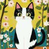 Maud Lewis Cat Art Diamond Painting