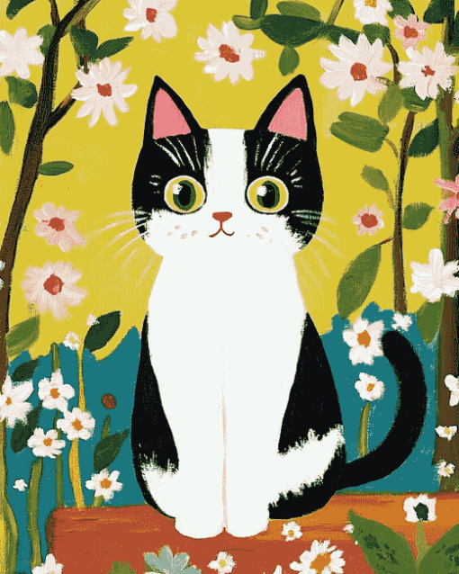 Maud Lewis Cat Art Diamond Painting