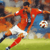 Mauricio Isla Soccer Star Diamond Painting