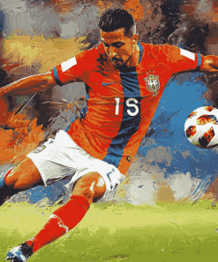 Mauricio Isla Soccer Star Diamond Painting