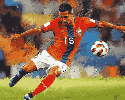 Mauricio Isla Soccer Star Diamond Painting