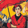 Max Pechstein Red Parasols Diamond Painting