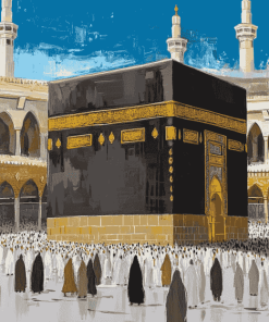 Mecca Black Kaaba Diamond Painting