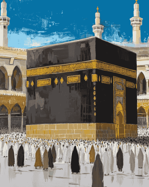 Mecca Black Kaaba Diamond Painting