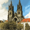 Meissen Cathedral Architecture Diamond Painting