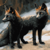 Melanistic Fox Wildlife Diamond Painting