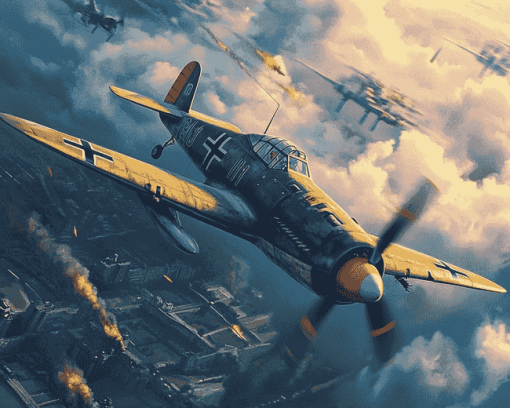 Messerschmitt Bf 109 Aircraft Diamond Painting