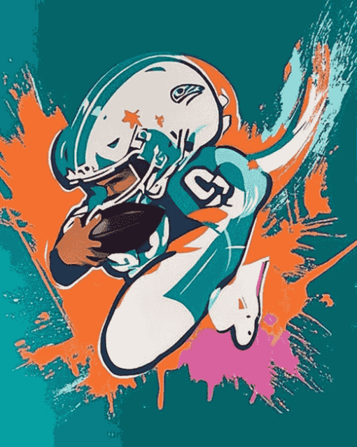 Miami Dolphins Sports Theme Diamond Painting