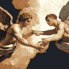 Michelangelo Touch Of God Vintage Diamond Painting