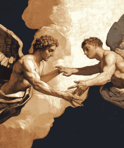 Michelangelo Touch Of God Vintage Diamond Painting