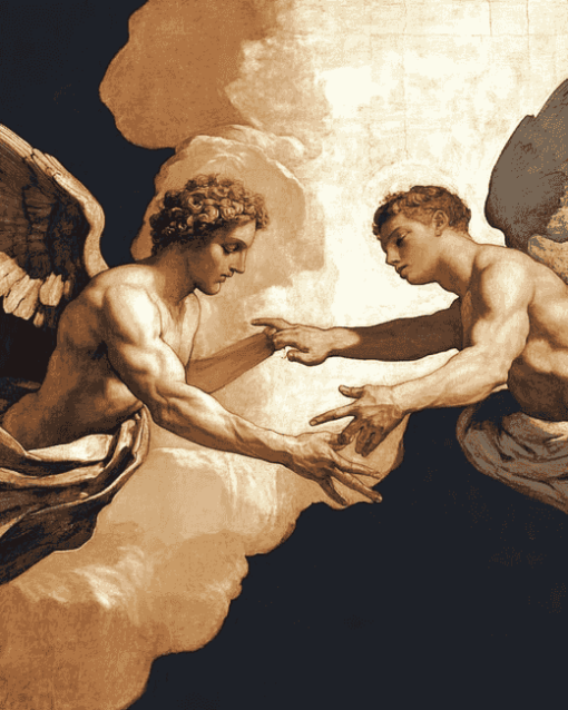 Michelangelo Touch Of God Vintage Diamond Painting