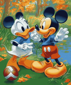 Mickey and Donald Football Fun Diamond Painting