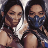 Mileena And Kitana Fighters Diamond Painting