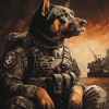 Military Dog Art Diamond Painting