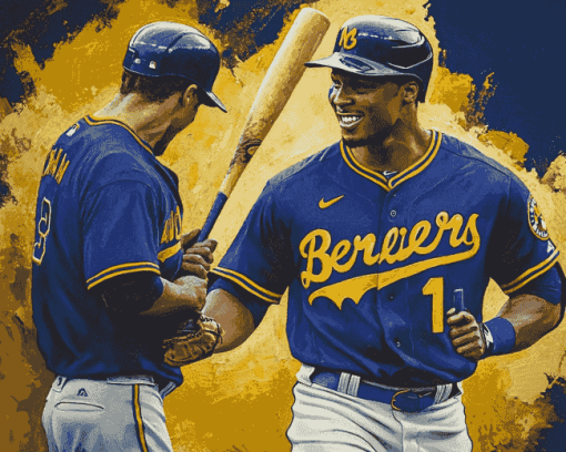 Milwaukee Brewers Baseballers Diamond Painting