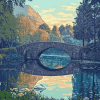 Minnewaterpark Lake Serenity Diamond Painting