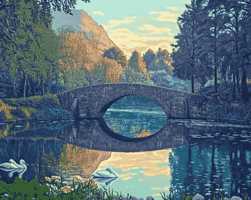 Minnewaterpark Lake Serenity Diamond Painting