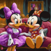 Minnie Mouse and Daisy Duck Cartoon Diamond Painting