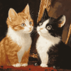 Mirror Cats Scene Diamond Painting