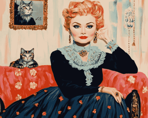 Miss Kitty Amanda Blake Tribute Diamond Painting