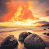 Moeraki Boulders Scenic View Diamond Painting