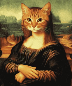 Mona Lisa Cat Diamond Painting