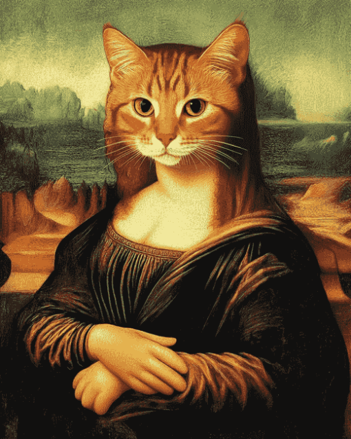 Mona Lisa Cat Diamond Painting