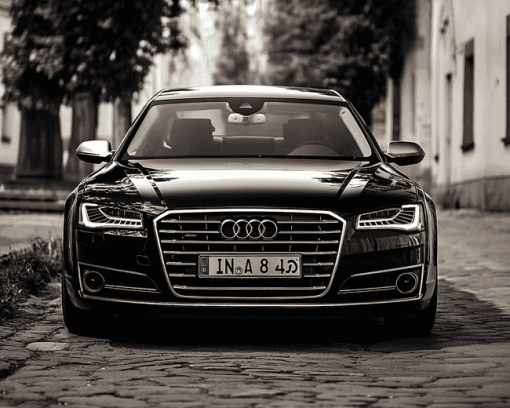 Monochrome Audi A8 Engine Diamond Painting