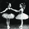 Monochrome Ballerina Kids Diamond Painting