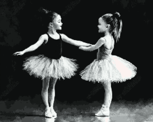 Monochrome Ballerina Kids Diamond Painting