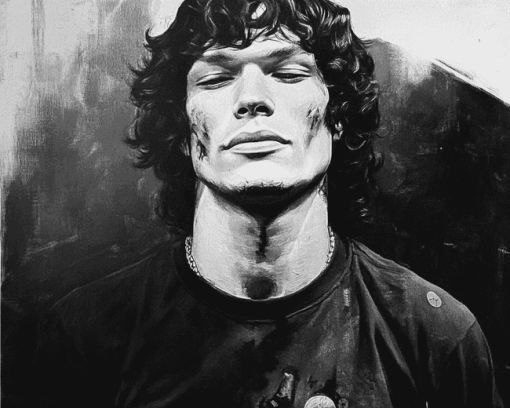 Monochrome Black and White Richard Ramirez Diamond Painting