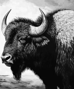 Monochrome Buffalo Diamond Painting