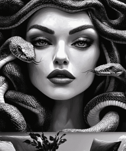 Monochrome Medusa Diamond Painting