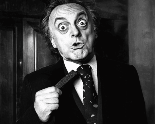 Monochrome Rik Mayall Diamond Painting