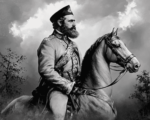 Monochrome Stonewall Jackson Diamond Painting