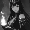 Monochrome Tharja Fire Emblem Diamond Painting